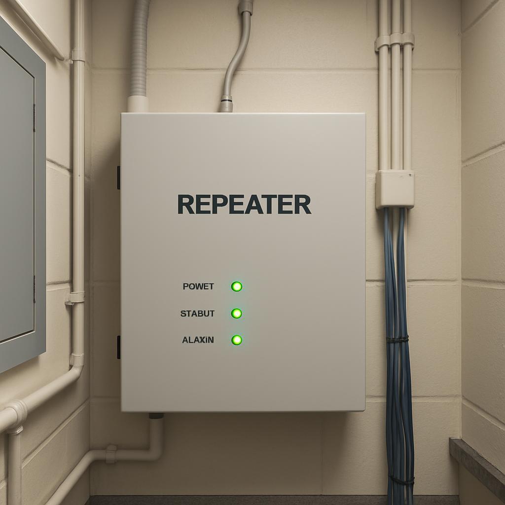 Una caja de repeater showmand engranajes cercados en el dentro.